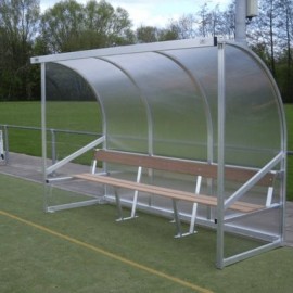 Glasgow Dug-out 4 m zijkant glas/achterkant kanaal