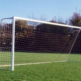 Voetbaldoel dmtr118,5mm, grondraam 80x80 verpl.pakket, doelkader geanodiseerd