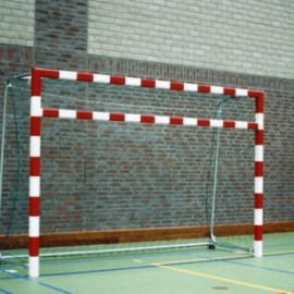 Handbaldoel verkleiningslat rood/wit R5