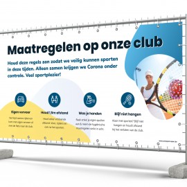 Corona signalisatie materialen voor sportclubs - afbeelding