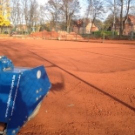 Renovatie gravel tennisvelden bij TC Rapid Waterschei - afbeelding