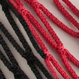 Rood en zwart voetbaldoelnet | 7.5x2.5x2x2 m