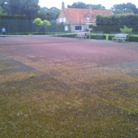 Aanleg van rubberen TechTenn tennisterreinen in Brugge - afbeelding
