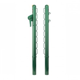 tennisnetpalen, staal, 76mm, groen
