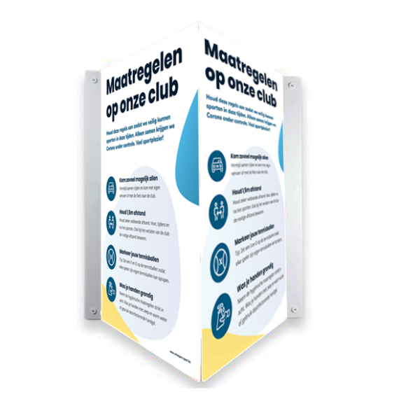 Makelaarsbord Corona maatregelen | Sportclub signalisatie ...
