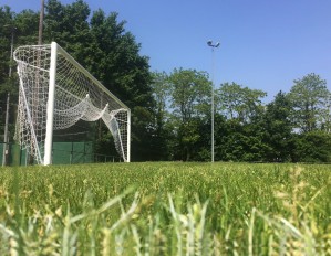 Plaatsing van voetbaldoelen en dug-outs in Steenokkerzeel