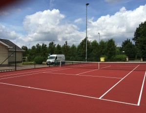 Rubberen TechTenn courts voor TC Meerdaal